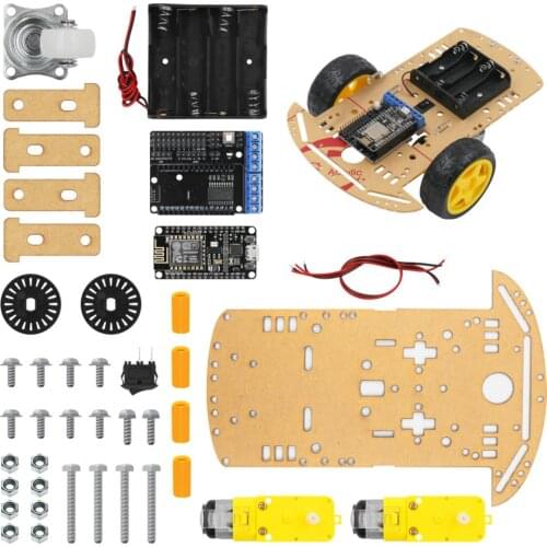 Smart Robot Car Chassis Kit Speed Encoder Battery Box 2WD with ESP-12 for Arduino