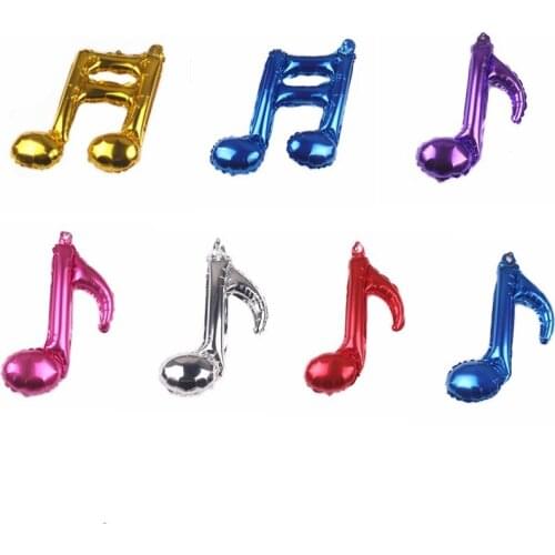 10pcs Single or Double Note Aluminum Foil Balloon Birthday Music Festival Party Wedding Room Decoration Balloon Supplies