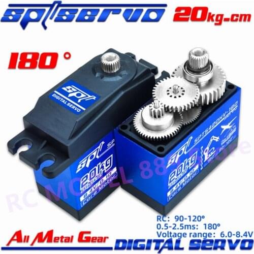 SPT SPT5420HV-180 20kg High-Voltage Digital Servo Fixed-Wing Drone / Remote Control Car / Robot High-Speed Servo For Rc Car