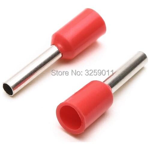 1000PCS EV1008 Electrical wire Connectors Insulated Cord End Wire Ferrules Terminal Block 1.0mm 18 AWG E1008 Assorted Cooper