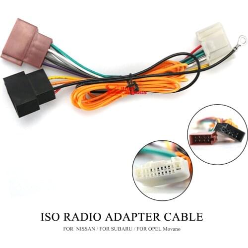 12-136 ISO Radio Adapter forNISSAN for SUBARU for OPEL Movano Wiring Harness Connector Lead Loom Cable Plug
