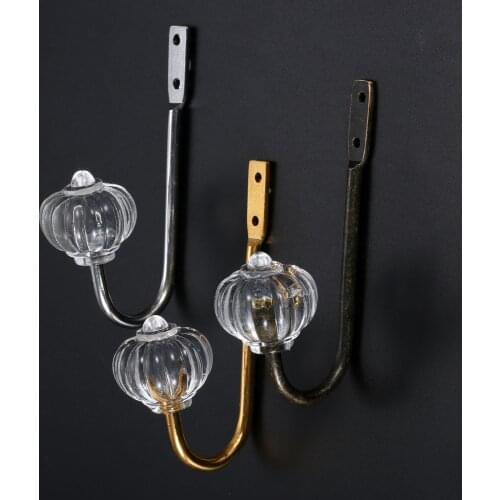 1x Vintage Bronze Acrylic Wall Hook Coat Bag Hat Hanger Robe Hooks Silver Golden Home Kitchen Wall Door Holder Wall Mount