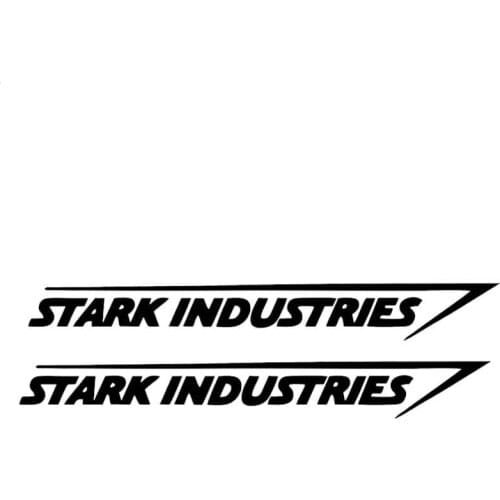 20cm*3cm 2 Pcs Stark Industries Car Body Stripes Stickers Vinyl Decal for Iron Man Car Stying Jdm Racing