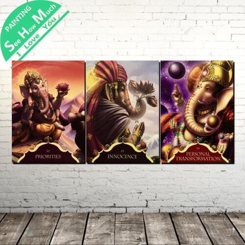 3 Piece Tradition God Modern Wall Art Canvas Painting Posters and Prints Framed Art Painting Pictures for Decoration Home