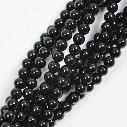 4MM Black Carnelian Round Loose Beads Strand 15.5 Inch Jewelry For Woman Gift Making D049