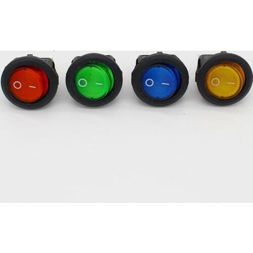 4Pcs Car 220V Round Rocker Dot LED Light Toggle Switch SPST ON/OFF Top Sales Electric Controls