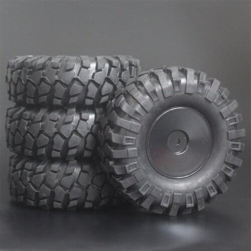 4PCs Rubber 108mm 1.9'' Rock Crawler Tyre Sponge inserts Included Wheels Rim For 1:10 Scale RC Model Car Tamiya CC01 D90