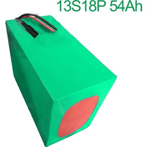 48V 54Ah 13S18P 18650 Li-ion Battery Pack E-Bike Ebike electric bicycle 260x180x140mm