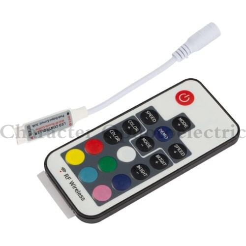 5PCS DC5- 24V 17 Keys RF Wireless RGB mini Led Controller Common Anode 3 channel 6A to control led strip smd 5050 3528 lighting