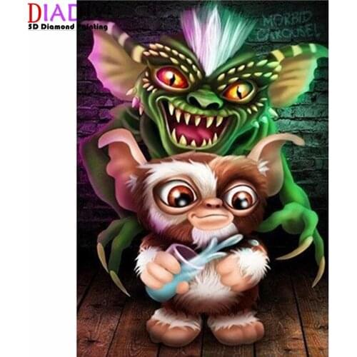 5D DIY Diamond Painting Cartoon STRIPE AND GIZMO GREMLINS Diamond Embroidery Cross Stitch Mosaic wall Decor Needlework Gift
