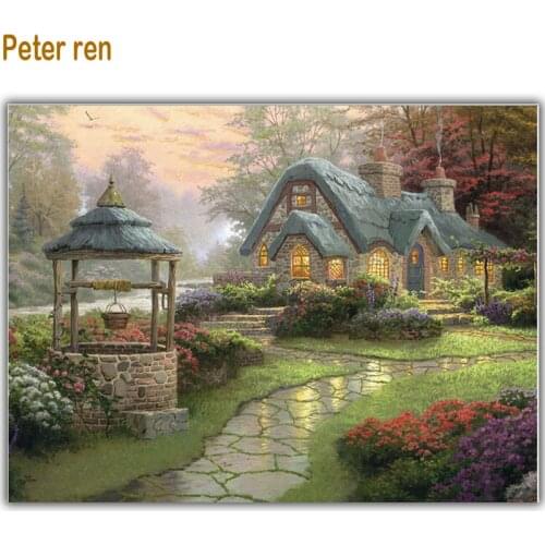 Peter ren Diamond embroidery Diy Diamond painting Dream house 3d Diamond mosaic icon square drill full rhinestone image crafts