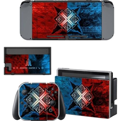 Monster Hunter X Screen Protector Sticker Skin for Nintendo Switch NS Console Dock Charger Stand Holder Joycon Controller Skin
