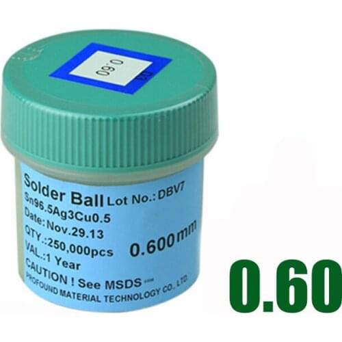 For BGA reworking 0.6mm 250k lead-free BGA reballing soldering balls