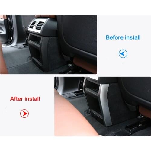 ABS Chrome Armrest Rear Air Outlet Edge Cover Trim Car Accessory For BMW X5 F15 X6 F16 2014 2015 2016