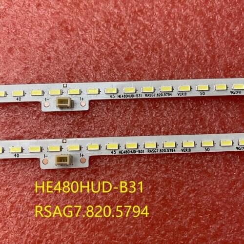 Kit 2pcs 84LED LED strip SSY-1134284-A 4224 HE480HUD-B31 RSAG7.820.5794 for LED48K461X3DU