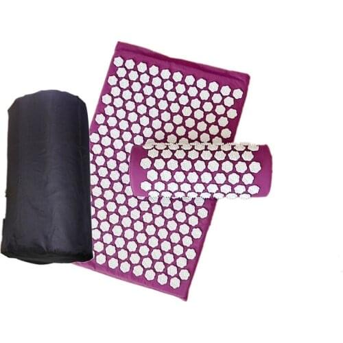 Lotus Acupuncture Massager Mat Set Relieve Stress Back Pain Acupressure Mat Pillow Cushion Massage yoga mat set massager cushion