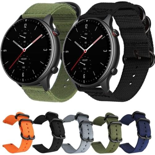 For Huami Amazfit GTR 2 2e & GTR 47mm 42mm gts 2 mini 2e Strap Woven Nylon watchband Bracelet 20mm 22mm watch band Wristband