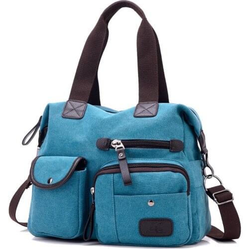 New Best-selling Canvas womens one-shoulder cross-slung sports bag, Leisure travel handbag