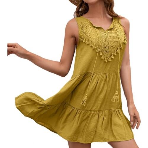 New Stylish Travel Dress Beautiful Elegant Trendy Sleeveless Summer Casual Beach Dress for Dating Streetwear