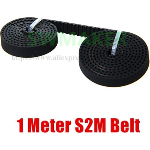 Opening S2M timing belt rubber band belt 6mm wide black belt high quality for 3d printer accessories