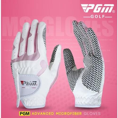 PGM 1 Pair Womens Golf Gloves Non-slip Left Hand & Right Hand Sport Gloves Breathable Sports Golf Gloves Palm Protection D0015