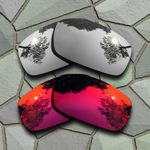 Chrome&Violet Red Sunglasses Polarized Replacement Lenses for Oakley X Squared