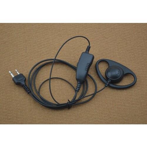 S/S1 Plug Connctor D-ring 1-Wire Earpiece MIC with PTT (Push to Talk) For ICOM IC-F11 IC-F21 IC-V82 IC-U82 VERTEX VX-200