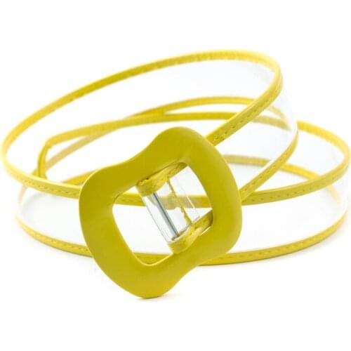 Brand design Wedding Belt New Fashion Accessories Casual Female Belt Plastic Wild PVC Material Transparent Women Belt BL411