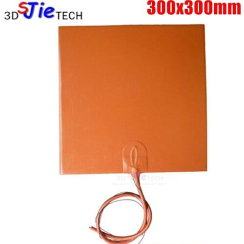 110V/220V 500W Silicone heating pad heater 300x300mm for DIY Reprap TEVO Tornado 3D Printer Heated Bed