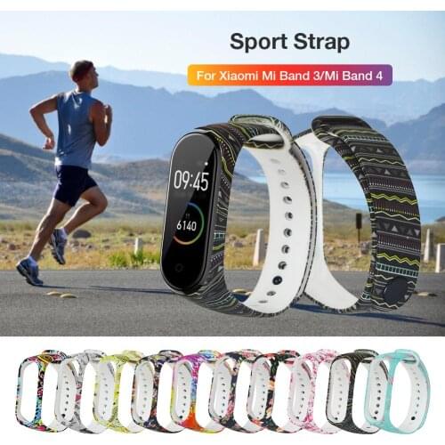 For Xiaomi Bracelet 4 Mi Band Pattern Personalized Printed Replacement Sport Watch Silicone Wrist Strap for Bracelet Mi Band 3/4