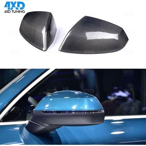 Carbon Mirror Cover 1:1 Replacement For Audi Q5 Q7 SQ5 Carbon Fiber Mirror Cover Rear Side View Mirror Cover 2016 2017 2018 2019