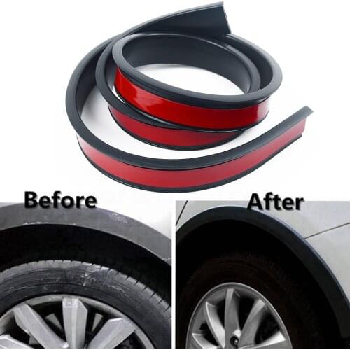 150*3.8cm Universal Bumper Protector Car Styling Anti-collision Strips Car Wheel Arch Trim Fender Flares Protection Strip Rubber