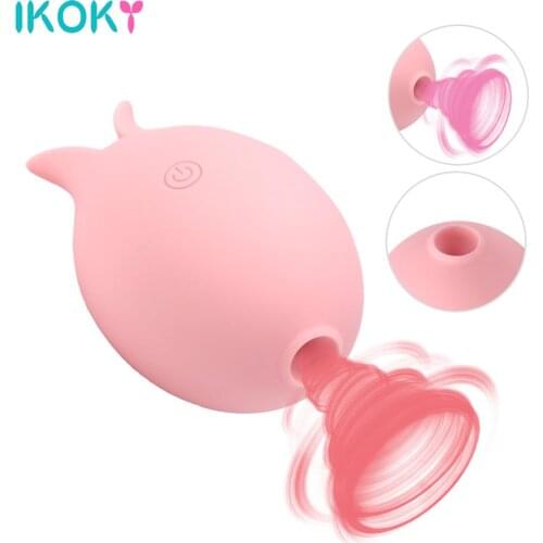 Tongue Licking Egg Female Orgasm Masturbator Clitoris Stimulator 2 in 1 Nipple Vaginal Massager Clit Sucking Vibrator 10 Speeds