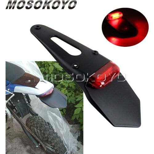 Enduro Motorcycles Rear LED Stop Taillight Fender Supermoto Dirt Bike Universal For Yamaha Suzuki CRF CR WRF TTR DRZ 250/426