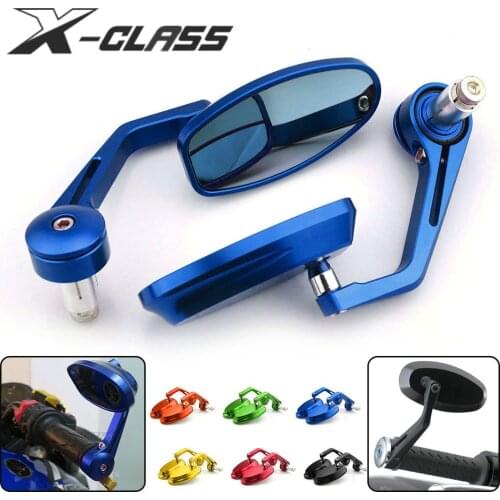 For Yamaha MT07 MT09 Universal Motorcycle Rear View Mirrors 7/8" 22mm Handle Bar End Rearview Mirrors Red Blue Gold Accessories