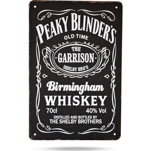 Tin Signs Vintage Karmour Accessories Peaky Blinders Wall Decoration Metal Sign Home Bar Garage Decoration Sign 8x12 Inch