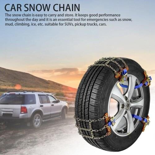 1PC Car Snow Chain Emergency Anti-skid Tire Chain Non-slip Tire Wheels Snow Chains For SUV Pickup Truck Ice Snow Muddy Road