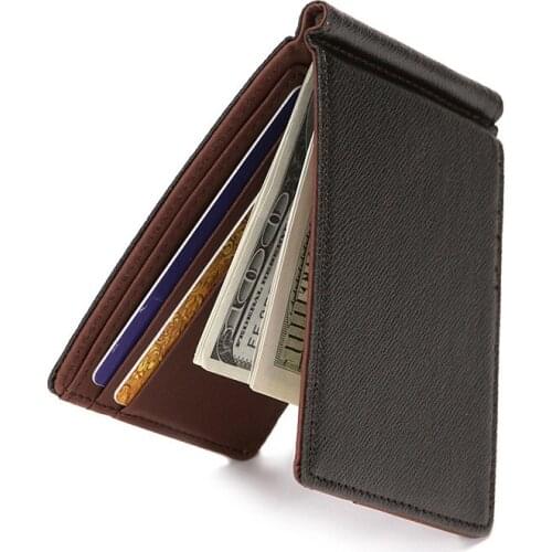 2021 spring new creative leather wallet PU leather bank card credit card bag mens multifunctional dollar bag wallet wallet