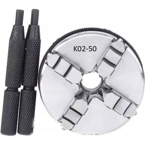 4Jaw 2 Inch Manual Lathe Chuck 50mm M14 Hardened Steel for CNC Wood Lathe