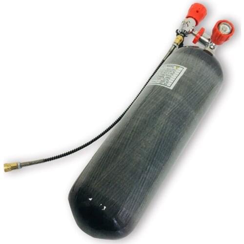 Acecare AC168101 6.8L CE Diving Scuba Equipment High Pressure Cylinder Paintball Airsoft Tank With Red Valve & Fillling Station