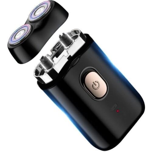 LK-118 razor double head floating USB rechargeable razor portable male beard knife