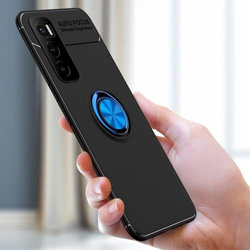 V20SE Case Magnetic Car Holder Case For Vivo V20 SE Capa 360 Rotating Finger Ring Phone Cover For V20 Pro Capa Shell