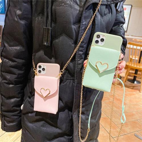 Love Wallet For Xiaomi Redmi Note 4 4x 5 5A 6 7 8 8T 9 10 Pro Max Soft TPU leather Strap Rope Case