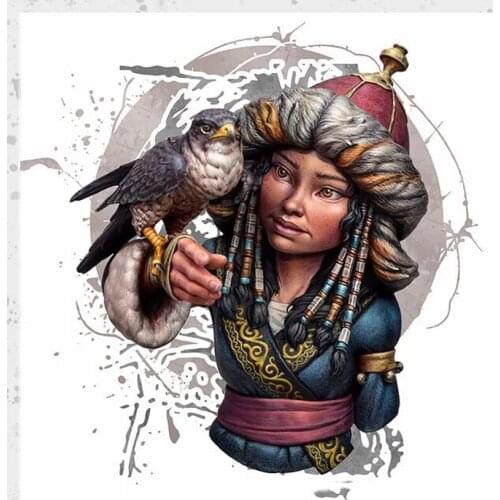 Resin Figure 1/10 ancient fantasy woman warrior bust Model Unassambled Unpainted Figure Building Kit