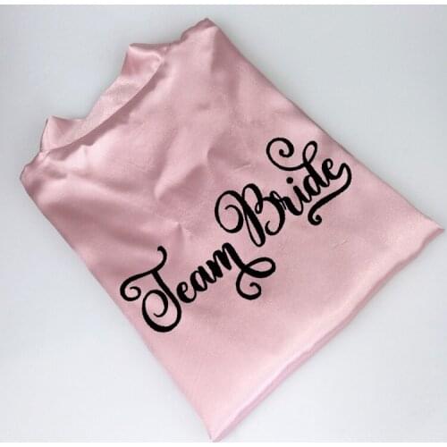 C&Fung new design bride to be team bride Robe Satin Kimono Peignoir bridal shower wedding gift bridesmaid sexy women short robes