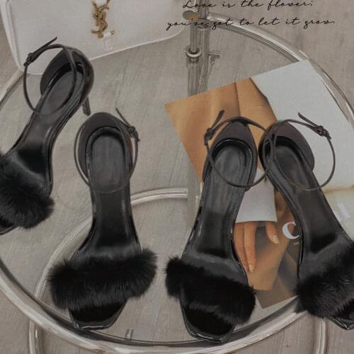 Classic Womens Sandals Hot Sell Lace Up Genuine Leather High Thin Heel Shoes Mature Ladies Luxury Brands Pumps Party Shoes