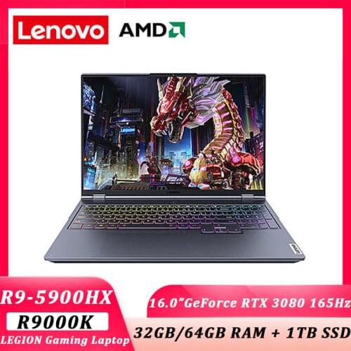 Lenovo Legion R9000K 2021 e-sports 16inch Gaming Laptop AMD R9-5900H/R7 5800H GeForce RTX 3060/3070/3080 2.5K Backlit metal body