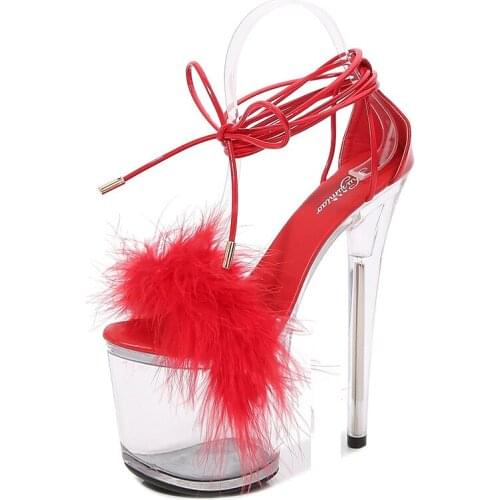 LEOPARD LAND Catwalk Patent Leather 20cm Super High Heels Stiletto Sexy Hate High Super High Sandals Female Summer LFD