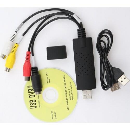 New 2.0 USB DC60 VHS TV DVD Video Capture Adapter USB Video Card Audio AV Video Capture Card Video Capture USB