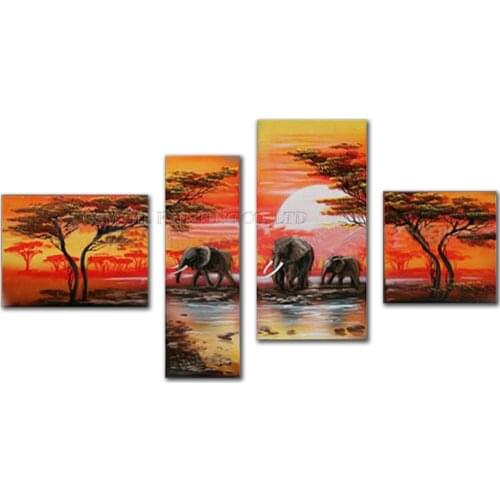 Skilled Artist Handmade High Quality Abstract Southeast Asia Landscape Oil Painting on Canvas Beautiful Landscape Oil Painting